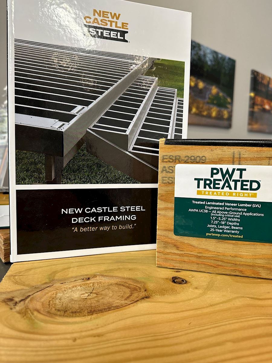 Comparing Green Treated Lumber, Pacific Woodtech Treated LVL, and New Castle Steel Framing